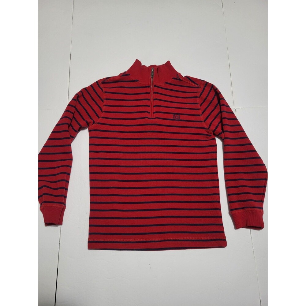 (#L1)  Chaps Ralph Lauren Quarter Zip Sweater Size Kids M (10-12) Red/ Blue
